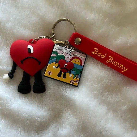 3pc Cartoon Bad Bunny Keychain - Picture 4 of 11